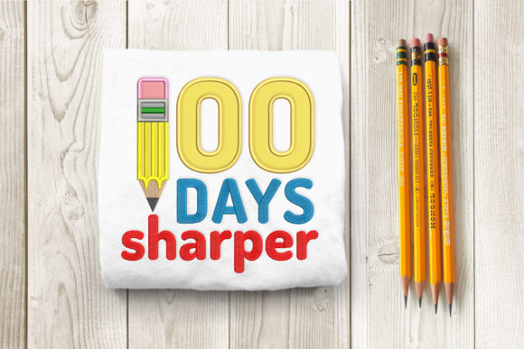 100 Days Sharper School Applique