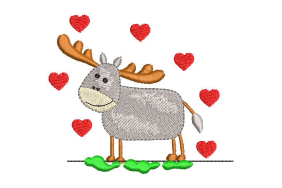 Animated Deer Embroidery Design