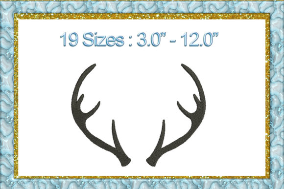 Antler Embroidery Design