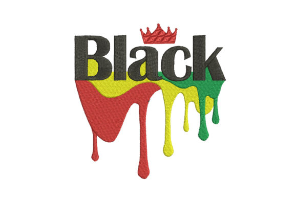 Black and Drip: A Bold Embroidery Design for Small Business Branding