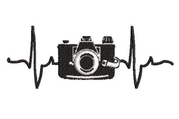 Camera in Heartbeat: A Thoughtful Embroidery Design for Photographers