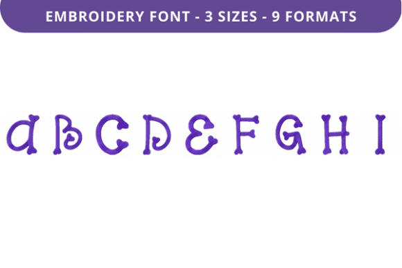 Curves and Bones Font: Uppercase A to I