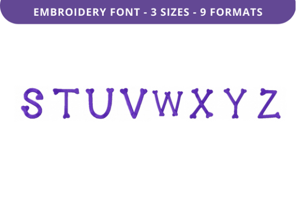 Curves and Bones Font: Uppercase S to Z