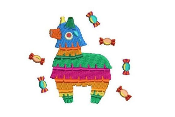 Pinata: A Cheerful Llama Embroidery Design for Personalized Gifts